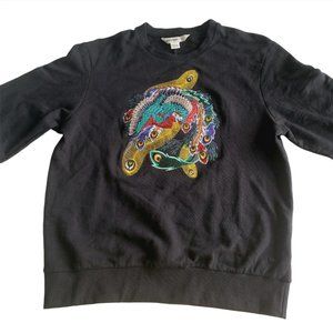 Eleven Paris Nolan Feather Embroidered Vintage Western Men Sweatshirt Pullover